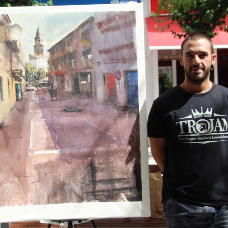 Pedro Méndez se hace con el primer lugar del XV Certamen de Pintura Rápida al Aire Libre de Villa de Vallecas «Escuela de Vallecas»